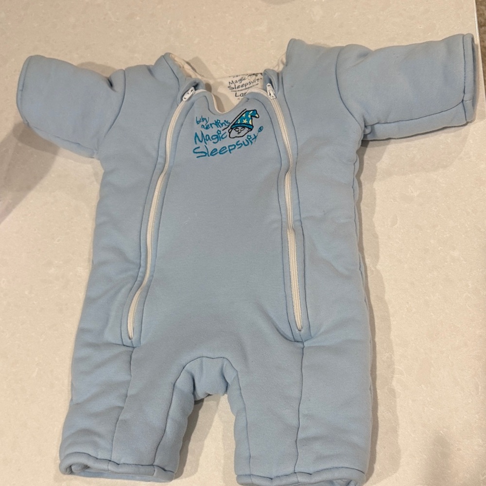 Baby Merlin’s magic sleepsuit- Light Blue